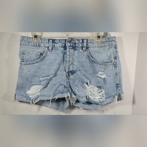 & Denim By H & M Boyfriend Shorts Distressed Women's Regular Waist Size 6